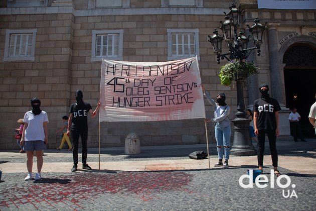 В Барселоне протестуют против заключения Олега Сенцова