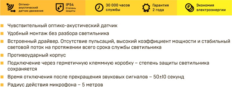 IEK GROUP представляет светодиодные светильники ДПО IEK® с оптико-акустическим датчиком