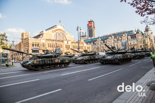 Как проходила репетиция парада в центре Киева. Фото: Э. Солдатова