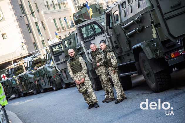 Как проходила репетиция парада в центре Киева. Фото: Э. Солдатова