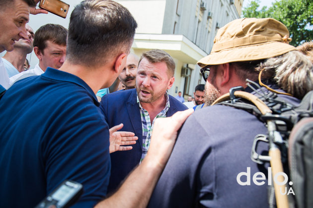 Митинг под зданием МВД. 1 августа 2018. Фото: Э.Солдатова