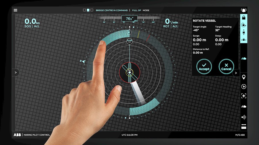 Cистема динамического позиционирования ABB AbilityTM Marine Pilot Control