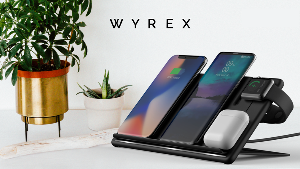 Беспроводная зарядка Wyrex, созданная украинцами, собрала более $90 тыс. на Kickstarter
